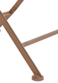 Kovová skladacia stolička Kiran (SET 2 ks) - Hnedá antik