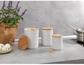 WENKO 54222100 - Úložný box MAYA 13x17 cm biela/hnedá