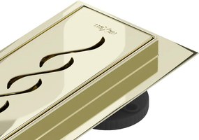 Mexen Flat 360° M18 otočný lineový odtok 90 cm, zlatý - 1523090-40