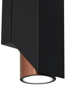 Nástenné svietidlo WALL 2xGU10/8W/230V čierna/medená