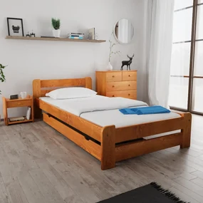 Posteľ Laura 80 x 200 cm, jelša Rošt: S latkovým roštom, Matrac: Matrac COCO MAXI 20 cm