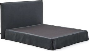 Antracitová čalúnená dvojlôžková posteľ 180x200 cm Jaira – Kave Home