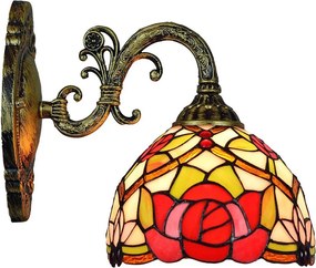 Brilagi - Tiffany vitrážové nástenné svietidlo GARLAN 1xE27/40W/230V