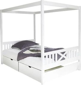 XXXLutz POSTEĽ S NEBESAMI, 140/200 cm biela Livetastic - Postele - 000406004025
