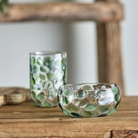 Bloomingville Sklenená miska Rondha Green