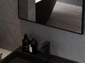 Mexen Loft kúpeľňové zrkadlo obdĺžnikové 90 x 60 cm, čierny rám - 9852-090-060-000-70