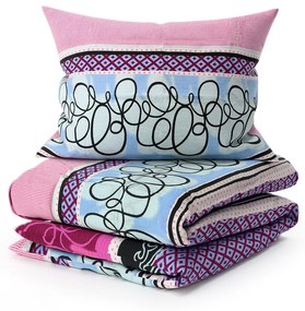 Krepové obliečky z Renforcé bavlny PURPLE SPIN farebné Rozmer obliečky: 70 x 90 cm | 140 x 200 cm