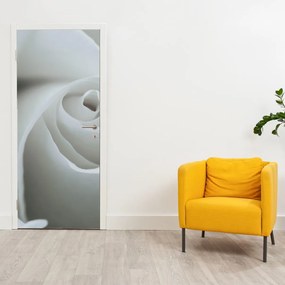 Fototapeta na dvere - Biela ruža (95x205cm)
