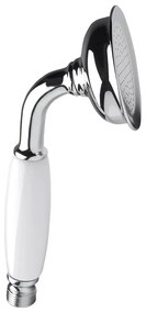 Mosadzná sprchová hlavica v lesklo striebornej farbe ø 7 cm Epoca – Sapho