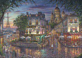 Schmidt puzzle ROBERT FINALE štvrť Montmartre / Paríž / Francúzsko 1000 dielikov