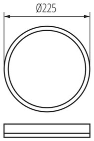 Kanlux 31512 - LED stropné svietidlo AZPO LED/11,8W/230V pr. 22,5 cm IP54 biela