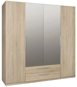 Skriňa Cadixo 200 2D2S2L Dub Sonoma/zrkadlo