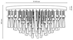 Spot-Light 9018828 - Stropné svietidlo LUXORIA 8xG9/28W/230V
