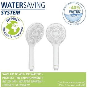 Biela sprchová súprava z nehrdzavejúcej ocele 70 cm Watersaving – Wenko