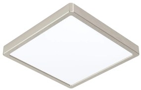 EGLO LED prisadené osvetlenie FUEVA 5, 20W, teplá biela, 28,5x28,5cm, hranaté, strieborné