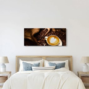 Obraz - Šálka kávy (120x50 cm)