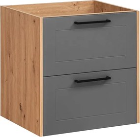 Comad Kúpeľňová skrinka pod umývadlo Madera Grey 60 grafit/dub artisan