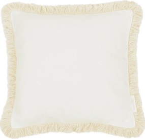 Boho štvorcový vankúš s rámom vanilka + vanilka 40x40 cm