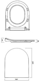 Cersanit K701-104 - Závesné WC s WC sedadlom CITY OVAL keramika/biela