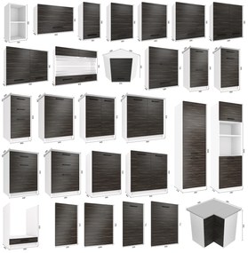 Kuchynská skrinka Belini spodná so zásuvkami 60 cm eben kráľovský s pracovnou doskou  TOR SDSZ1-60/0/WT/HK/0/B1