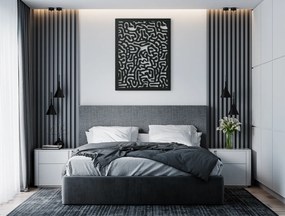 drevko Minimalistický obraz Labyrint Rozmer obrazu: 42,5 x 32,5 cm, Farba dekorácie: Čierna