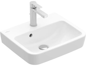 VILLEROY &amp; BOCH O.novo závesné umývadielko s otvorom, s prepadom, 500 x 370 mm, biela alpská, 43445001