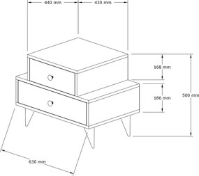 Nočný stolík Misia White