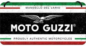 Plechová ceduľa Moto Guzzi Italian, (20 x 10 cm)