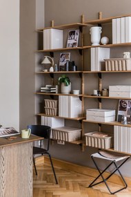 Ferm Living Úložný box s vekom Paper Pulp Large – set 2 ks