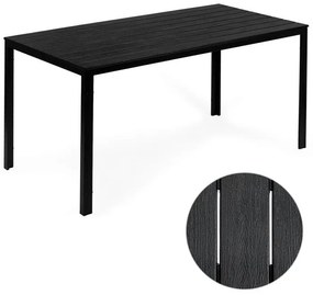Veľký záhradný stôl v čiernej farbe