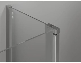 Mexen, Mexen Mist Duo sklápací sprchový kút 75 x 75 cm, priehľadný, chróm - 8A4-075-075-01-00