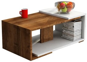 Konferenční stolek Modern bílý/ořech