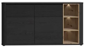 Komoda INAR čierna/dub