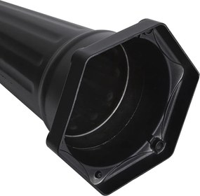 Klasická vonkajšia lampa čierna s meďou 220 cm 3-svetlá IP44 - Havana