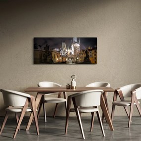 Obraz osvetlenej Prašnej brány (120x50 cm)