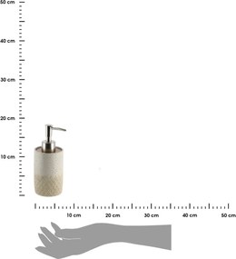 Dávkovač mydla Lago, béžová/s drevenými prvkami, 225 ml
