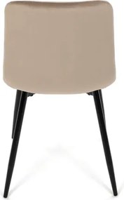 Jedálenská stolička zamatová, krémová CT-281 CRM4