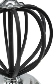Stolná lampa Darky Silver 44,5 cm čierno-strieborná
