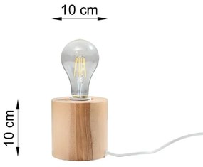 Dřevěná stolová lampa Sollux Elia