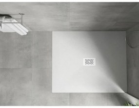 Mexen Hugo, obdĺžniková sprchová vanička SMC 120 x 100 cm, biela, biela krytka, 42101012-W