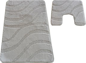 DY Kúpeľňová sada koberčekov s výrezom Symphony Sand Grey