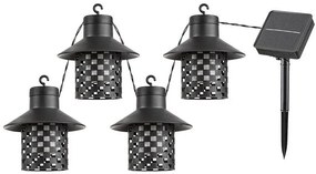 RABALUX 77003 Ximpu solárne svietidlo dekoratívne - reťaz s lampášmi LED 4800mm 0,1W/5lm 2700K IP44 čierna, biela, súmrakový senzor