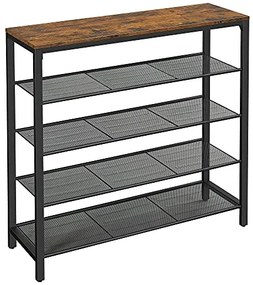 Stojan na topánky, 4 drôtené police, 92,5x100x30