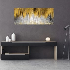 Obraz - Zlaté čiary (120x50 cm)