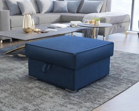 Tmavomodrý taburet SMART COSARO s úložným priestorom 65x65 cm