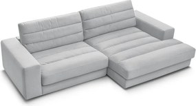 Svetlosivá zamatová rohová pohovka (pravý roh/s leňoškou) Sierra – Bobochic Paris