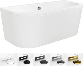 Besco Voľne stojaca vaňa zo sanitárneho kompozitu Volya CC/SP 150x75, s prepadom BESCO-Typ výpuste: Alcaplast Click-Clack so štrbinovým prepadom, bie…
