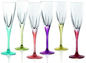 Sada 6 pohárov na sekt RCR Cristalleria Italiana Gemma
