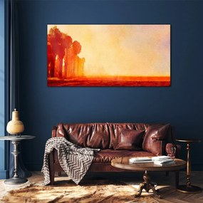 Skleneny obraz Abstrakcie oranžového lesa