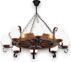 Brilagi - Luster na reťazi ROATA 8xE14/40W/230V pr. 70 cm buk/orech